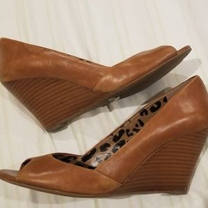 Jessica Simpson wedge peep toe shoes